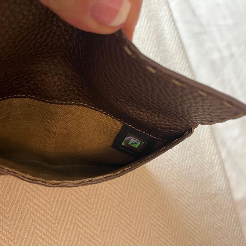 Fendi Brown Selleria Leather Continental Wallet - Picture 11 of 13